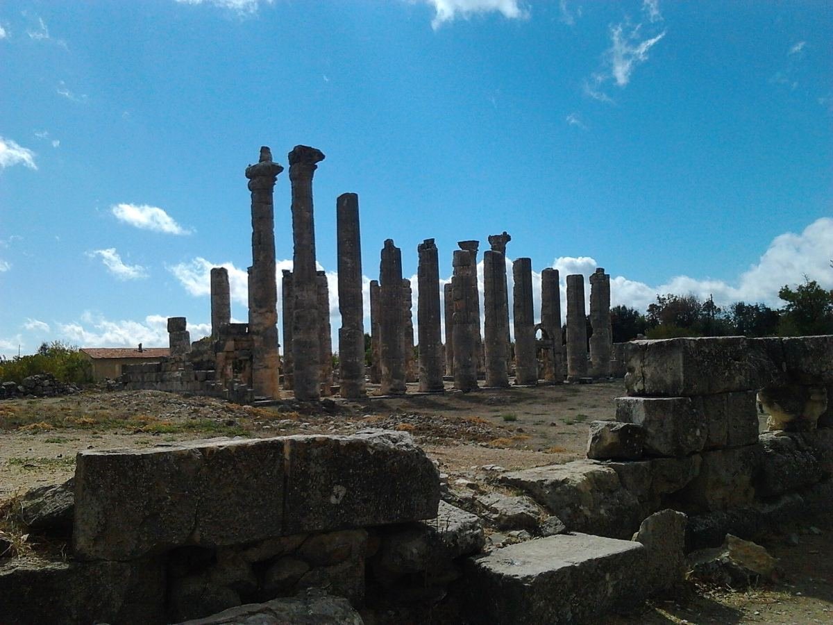 Columns of the Temple of Zeus at the ancient city of Olba in Uzuncaburç